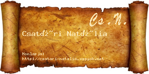 Csatári Natália névjegykártya